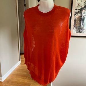 THEORY LINEN BLEND SLEEVELESS TOP